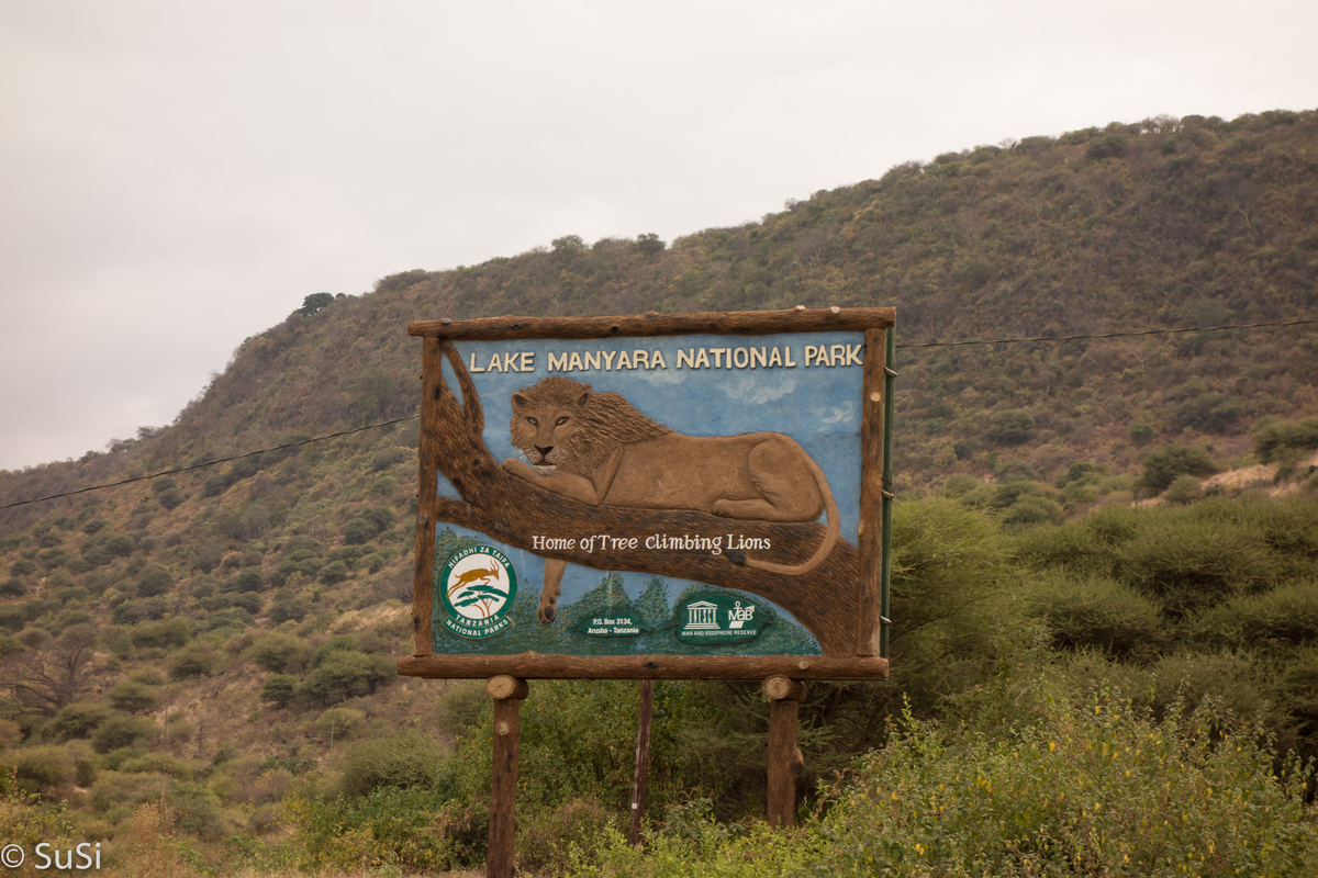 Lake Manyara Eingangsschild